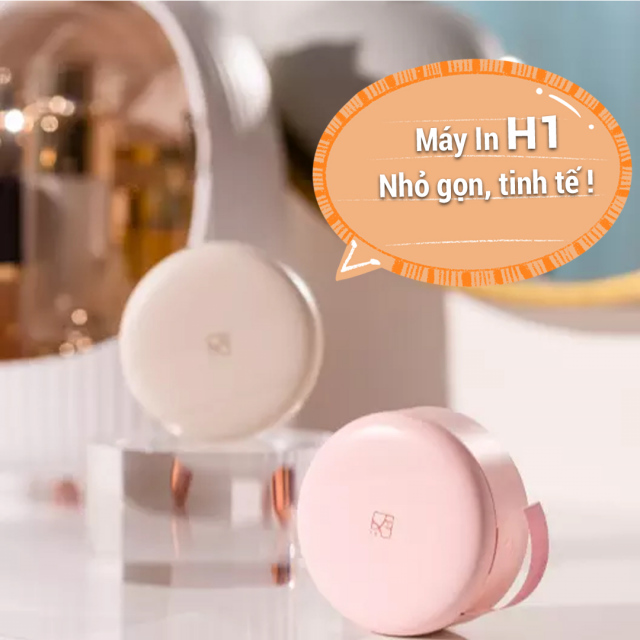 Máy in nhãn dán bằng nhiệt hộp phấn hồng Shoptida H11 kết nối bluetooth 8