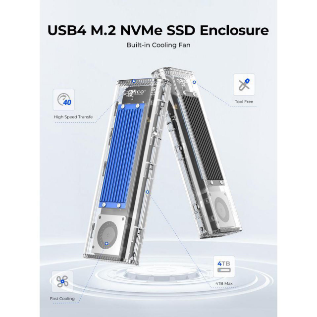 Box chuyển M.2 NVME sang Thunderbolt 3 ORICO TCM2-U4 (Box PCIe tốc độc siêu nhanh) 4