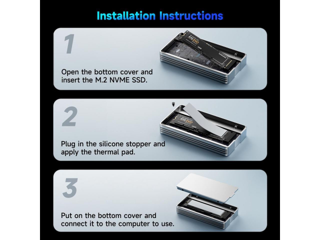 Box chuyển M.2 NVME sang Thunderbolt 3 ACASIS TB34-M1 (Box PCIe tốc độc siêu nhanh) 9