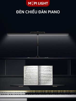 Đèn chiếu đàn piano Mopi Light T8 (Có chân đế - Màu đen)