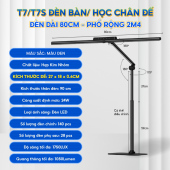 Đèn bàn học Mopi Light T7 (Có chân đế - Màu đen)