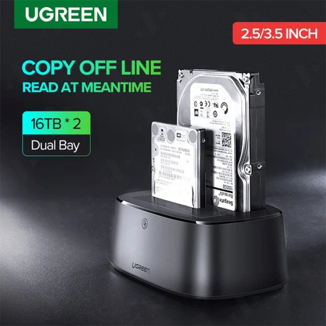 Dock ổ cứng Ugreen 50857 2.5/3.5inch Sata/USB 3.0 (Có hỗ trợ Clone) 10