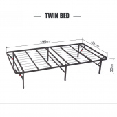 Giường gấp gọn thông minh Khung Thép Sơn Tĩnh Điện (Twin Bed - Không kèm đệm)