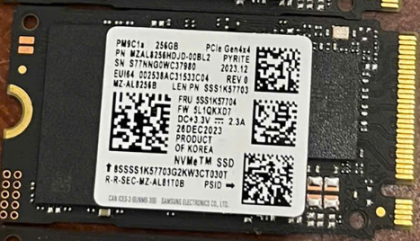 Ổ cứng SSD M2-PCIe 256GB Samsung PM9C1a NVMe 2242