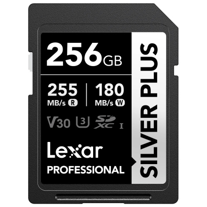 Thẻ nhớ SD 256GB Lexar Professional Silver Plus UHS-I 255/180 MBs (Bản mới nhất)