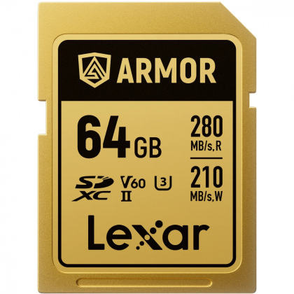 Thẻ nhớ SD 64GB Lexar ARMOR UHS-II (GOLD Series)