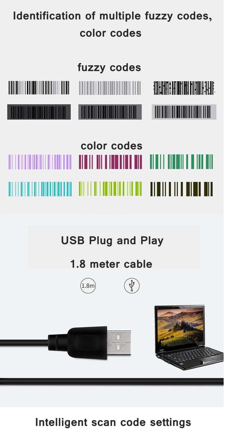 Máy quét mã vạch không dây BarCode Scanner Deli 14881