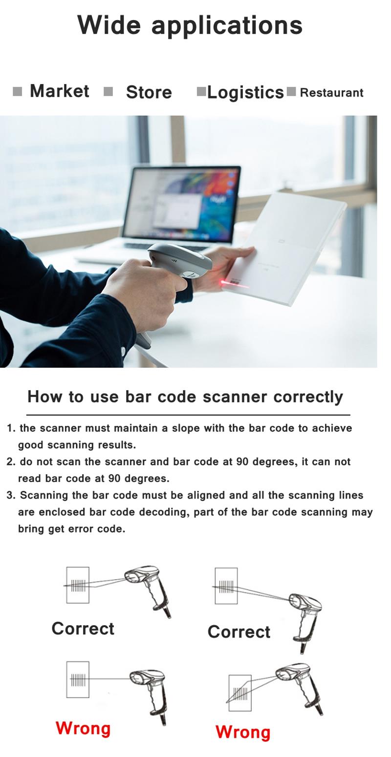 Máy quét mã vạch không dây BarCode Scanner Deli 14881